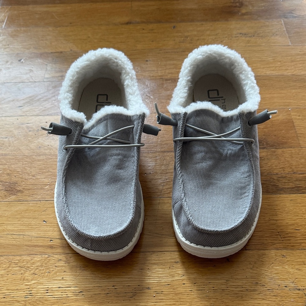 Hey Dude Gray with Cozy Lining